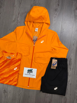 ASICS 3 Piece Windrunner Bright Orange | Black Set