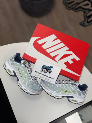 Nike Air Max Plus TN White, Slate Blue, Lime Spirograph 2025