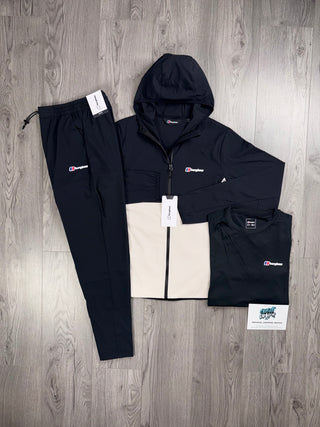 Berghaus 3 Piece Theran Full Zip Beige Cream | Black Tracksuit