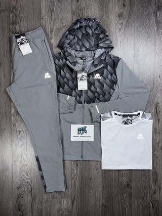 Montirex Charge 3 Piece Windrunner Tracksuit Grey | White