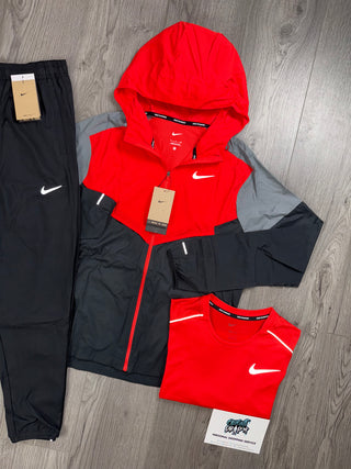 Nike 3 Piece Windrunner Light Crimson Red | OG Crimson Red Miler Tracksuit