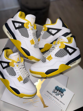 Women’s Air Jordan 4 White | Sulphur Yellow