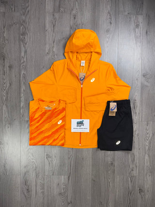 ASICS 3 Piece Windrunner Bright Orange | Black Set