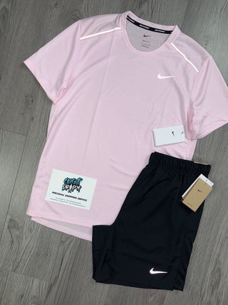 Nike OG Pink Foam Miler | Black Shorts Set