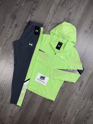 Under Armour Storm Smoke Grey, Lime Green Tracksuit