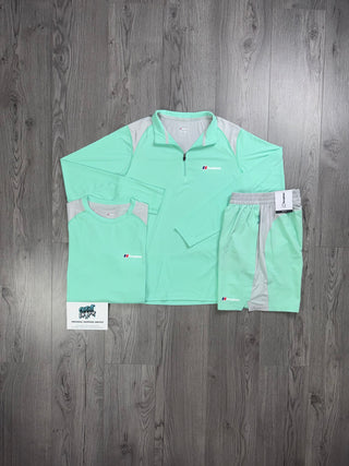 Berghaus 3 Piece Tech Half Zip Electric Mint Set