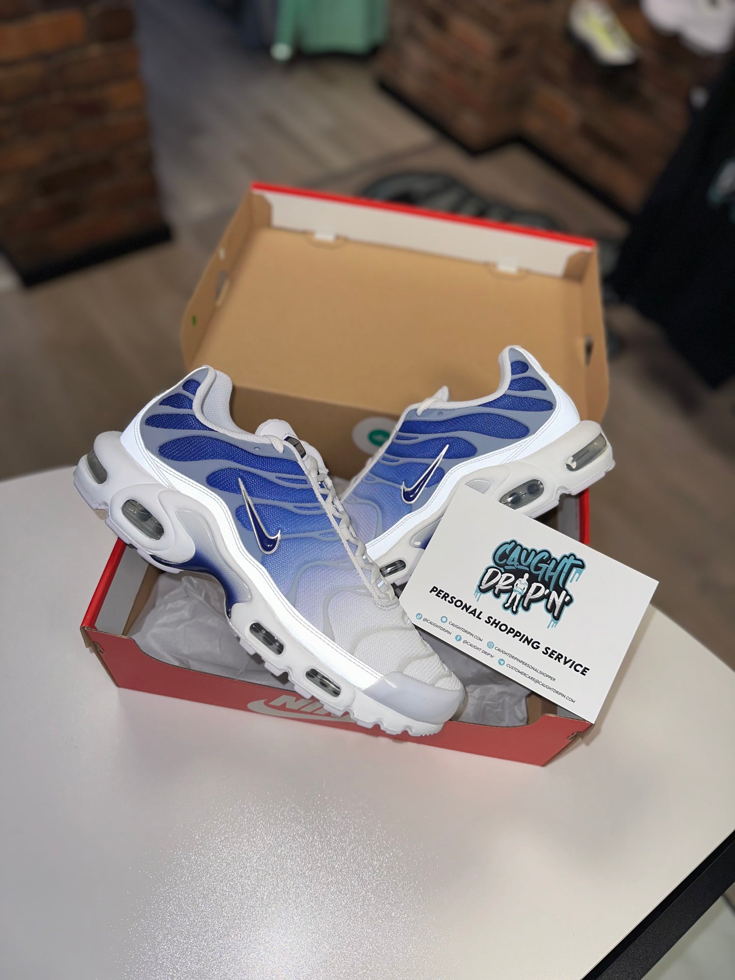 Nike Air Max Plus TN White | Royal Blue Fade