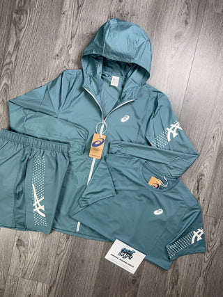 ASICS 3 Piece Icon Windrunner Teal Set