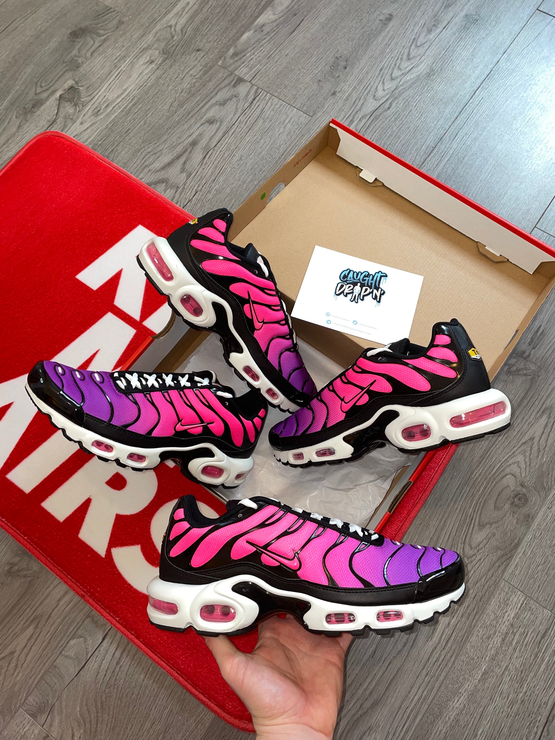 Nike air max top plus purple and pink