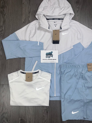 Nike 3 Piece Repel Windrunner Set Baby Blue | White