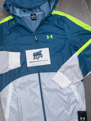 Under Armour Windrunner Jacket Teal | Lime