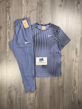 Nike Miler All Over Printed Dots Indigo | Bottoms Set