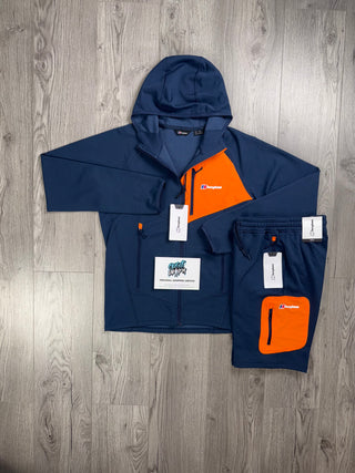 Berghaus Obsidian, Bright Orange Full Zip Hoodie | Shorts Set