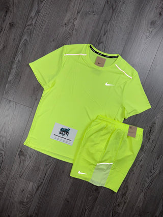 Nike New Season Neon Green Miler Set
