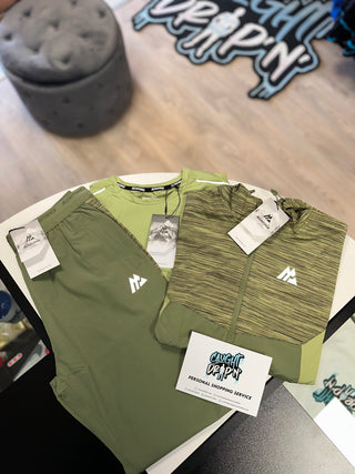 Montirex Trail 3 Piece Windrunner Tracksuit Khaki Green