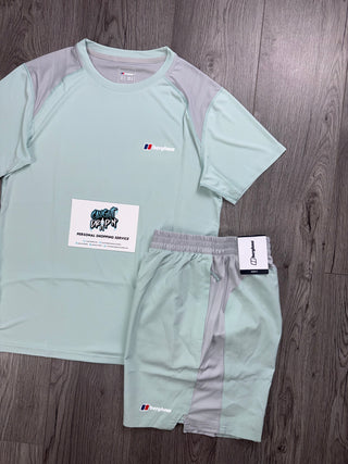 Berghaus 3.0 Tech Cool Mint, Light Grey Tee | Shorts Set