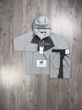 Berghaus Full Zip Light Grey, Dark Grey Hoodie | Shorts Set