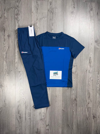 Berghaus Tech Royal Blue, Obsidian Tee | Bottoms Set