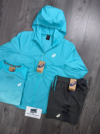 ASICS 3 Piece Core Windrunner Aqua Wave Set