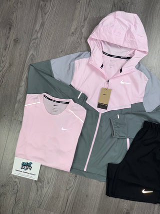 Nike 3 Piece Windrunner Pink Foam | Black Set