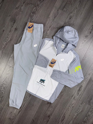 ASICS Icon Windrunner White | Smoke Grey | Neon Tracksuit