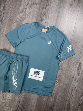 ASICS Icon Teal Tee | Shorts Set