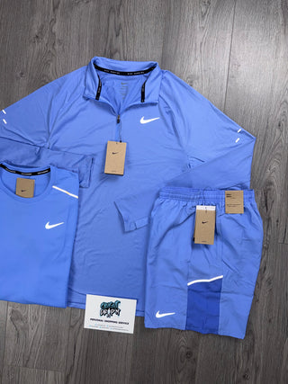 Nike 3 Piece Stride Half Zip Royal Pulse Set