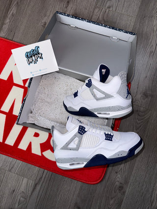 Jordan 4 White Midnight Navy