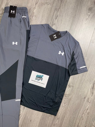 Under Armour Storm Black, Smoke Grey Tee | Bottoms Set
