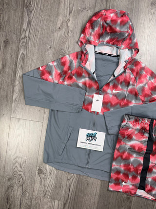 Nike Windrunner Festival Fire Red | Cool Grey Set