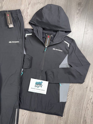 Monterrain Woven Black, Turquoise Tracksuit