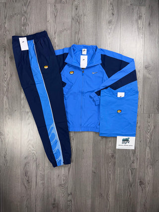 Nike 3 Piece TN Crystal Blue, Midnight Navy Tracksuit (Oversized Fit. Recommend Sizing Down)