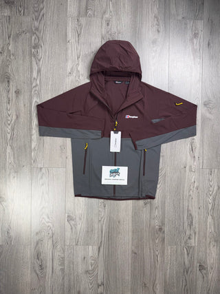 Berghaus Theran Full Zip Maroon | Dark Grey Jacket