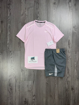 Nike OG Pink Foam Miler | Old Season Grey Shorts Set