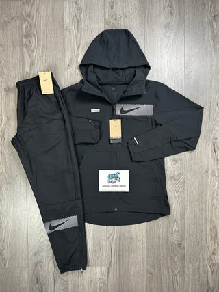 Nike Woven Performance Tracksuit Black | Silver