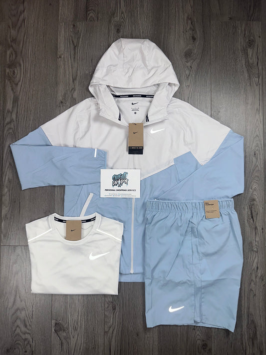 Nike 3 Piece Repel Windrunner Set Baby Blue | White