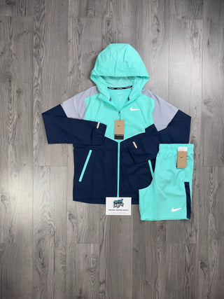 Nike Windrunner Hyper Turquoise, Obsidian, Cool Grey Set
