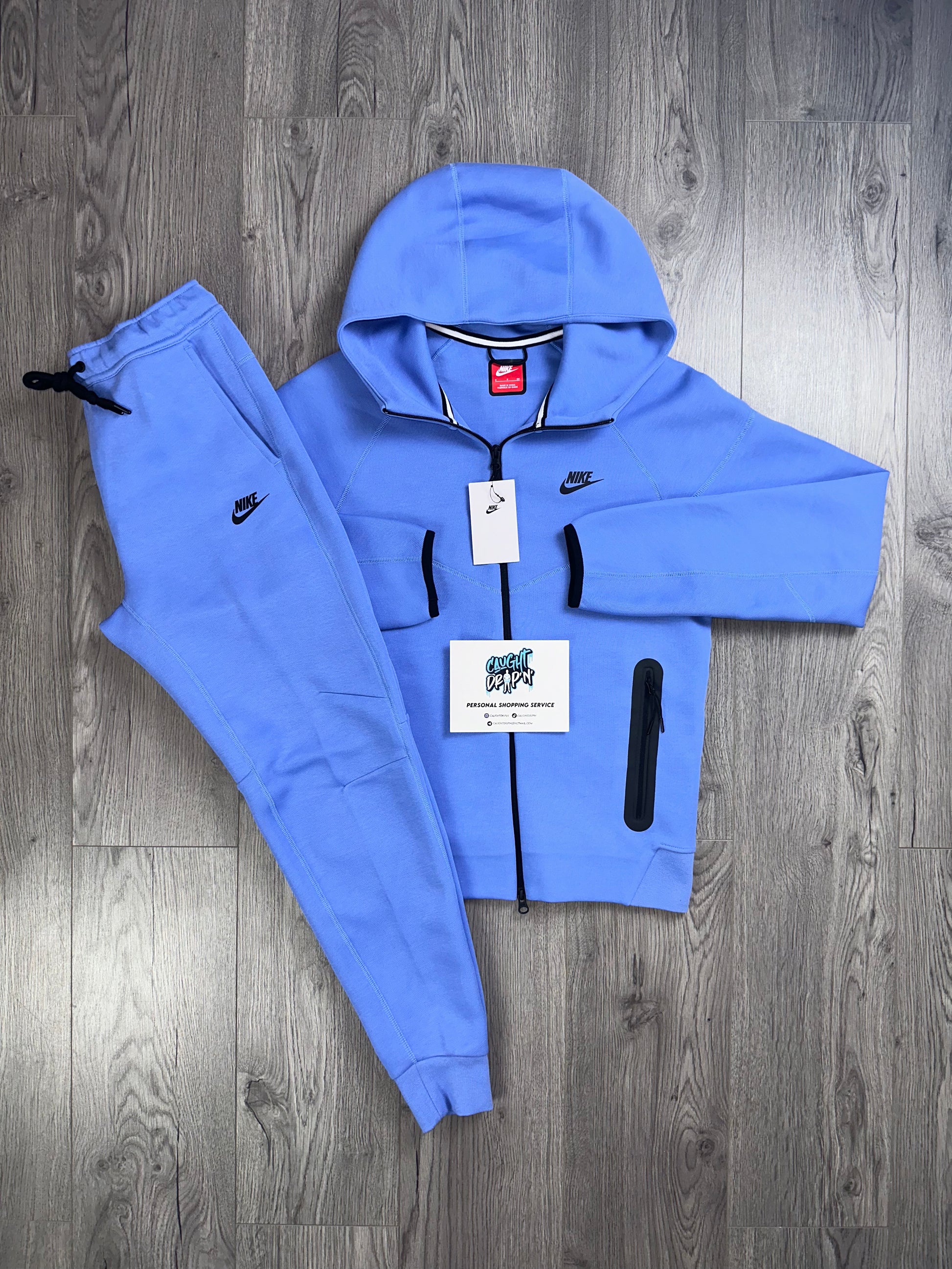 Blue nike tech fleece top tracksuit