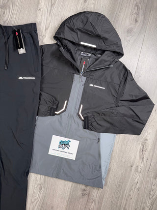 Monterrain Chase Windrunner Smoke Grey | Black Tracksuit