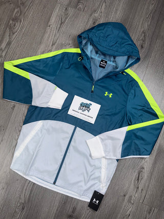 Under Armour Windrunner Jacket Teal | Lime