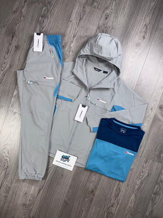 Berghaus 3 Piece Tech Cool Grey | Bright Blue Tracksuit