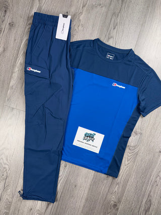 Berghaus Tech Royal Blue, Obsidian Tee | Bottoms Set