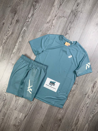 ASICS Icon Teal Tee | Shorts Set