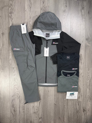 Berghaus 4 Piece Light Windrunner | Two Tee’s | Dark Grey | Black Tracksuit