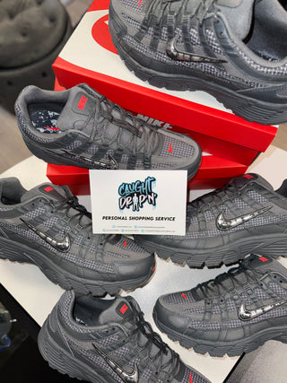 Nike P-6000 Premium Iron Grey, Crimson Red