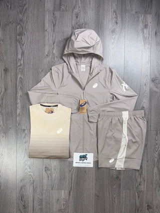 ASICS 3 Piece Icon Windrunner Beige Cream Set