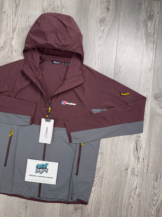Berghaus Theran Full Zip Maroon | Dark Grey Jacket
