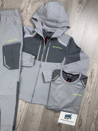 Monterrain 3 Piece Woven Two Tone Grey, Neon Tracksuit
