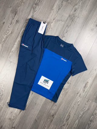 Berghaus Tech Royal Blue, Obsidian Tee | Bottoms Set