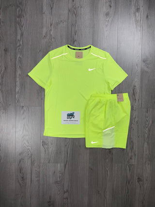 Nike New Season Neon Green Miler Set